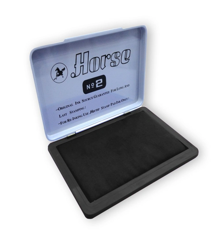 Tampon NOIR encreur Horse No.2, qualité professionnelle, empreinte nette et durable pour usage quotidien.