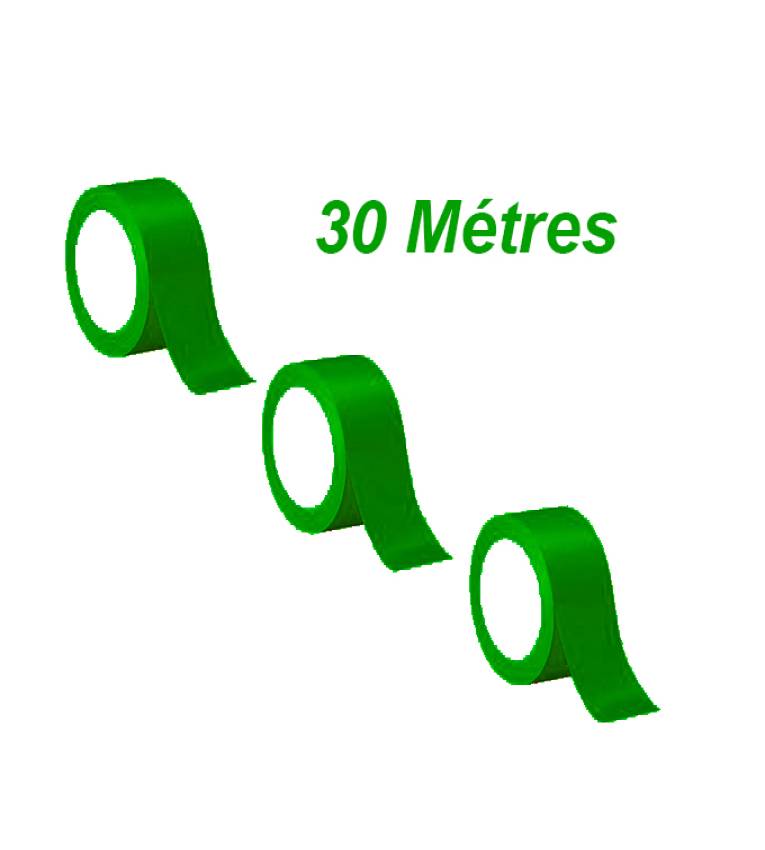 Lot 3 Scotchs Emballages Rouleau adhésifs Silencieux 30 mètres x 48mm - Couleur Vert