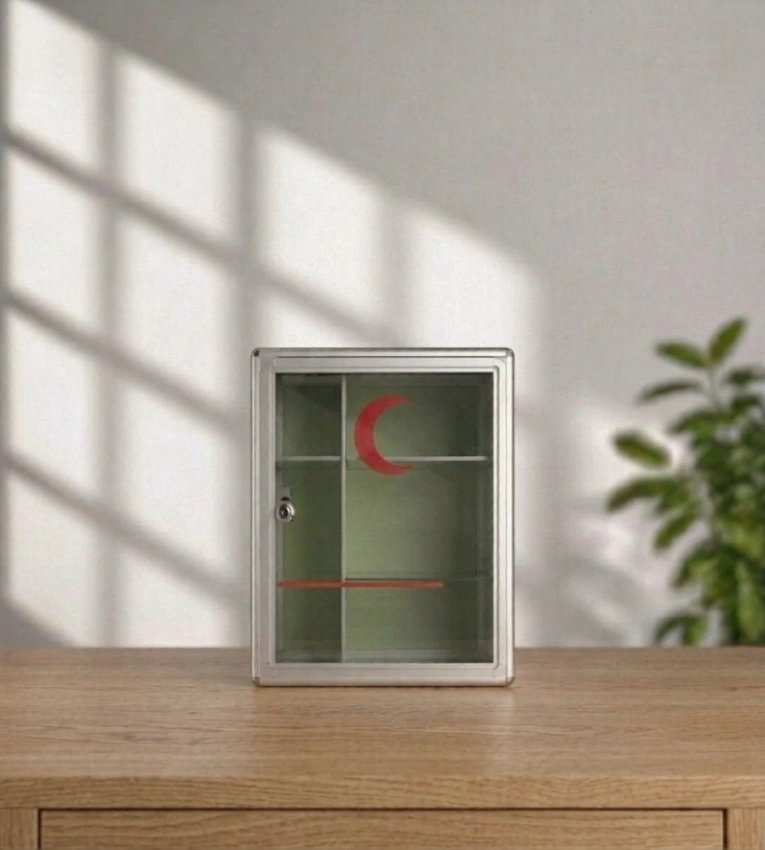 Boîte à pharmacie en métal robuste, idéale pour stocker vos médicaments en toute sécurité avec un design compact et pratique