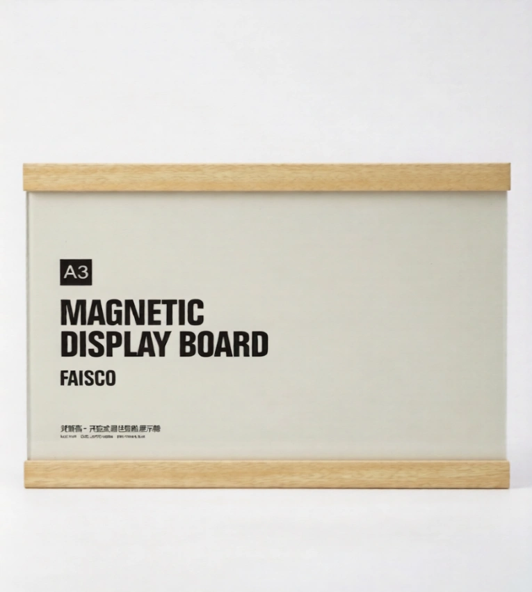 Support en Plastique Magnétique Cadre en Bois A3 REAP – Porte-Affiche Publicitaire Élégant