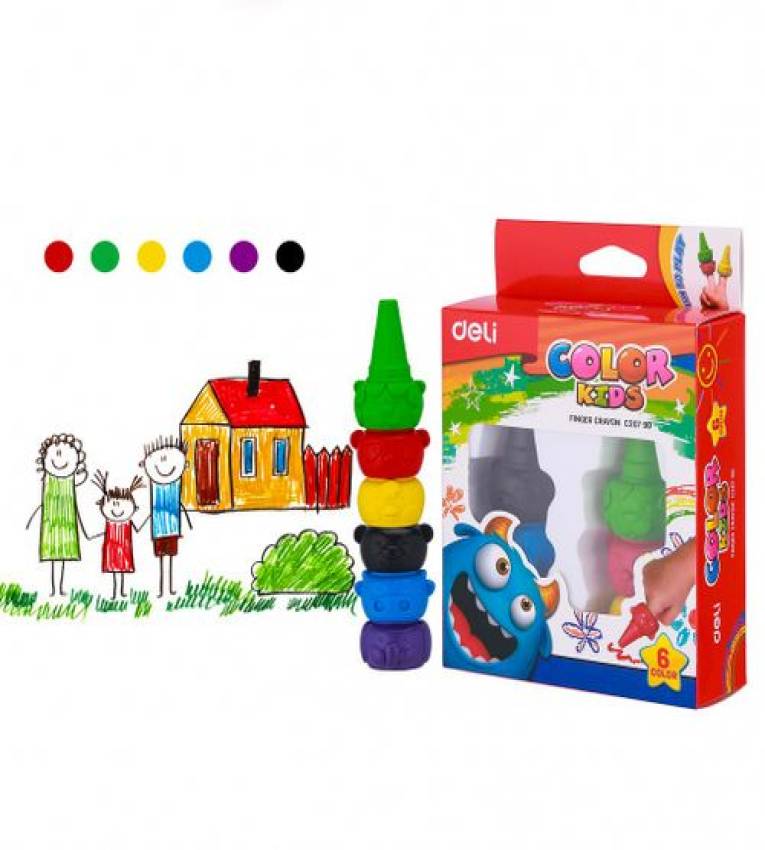 Color KIDS Finger Crayon 6 couleurs