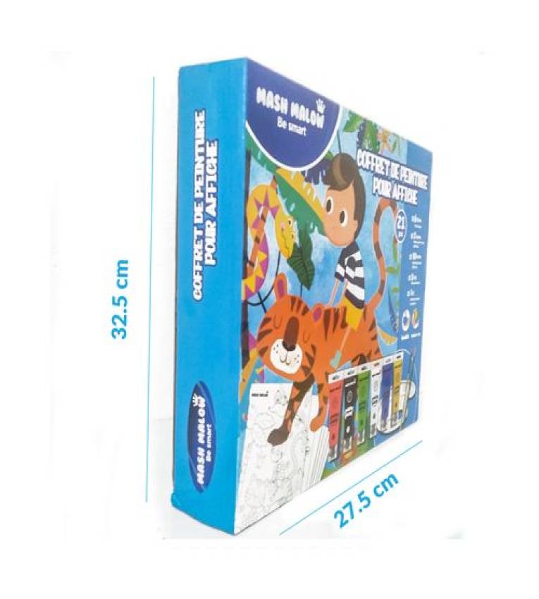 Coffret de peinture pour les enfants + 2 Livre de Coloriage
