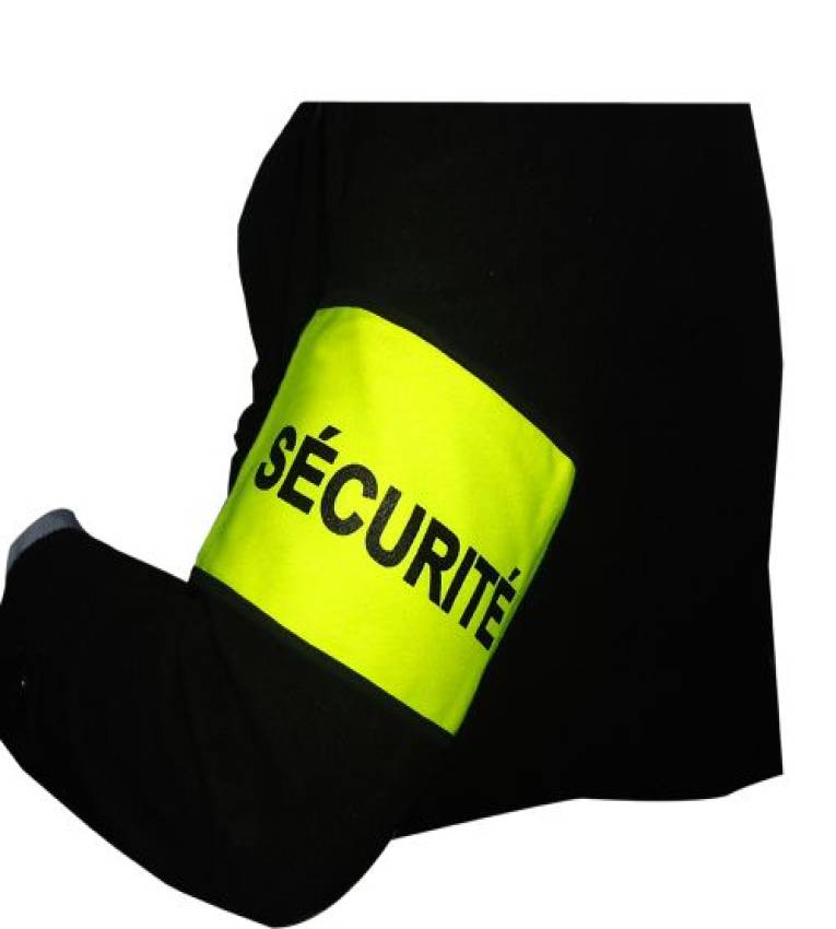 Brassard de sécurité haute visiblité - Sécurité- jaune fluo