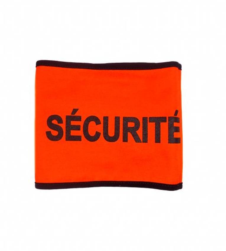 Brassard de sécurité haute visiblité - Sécurité- orange fluo