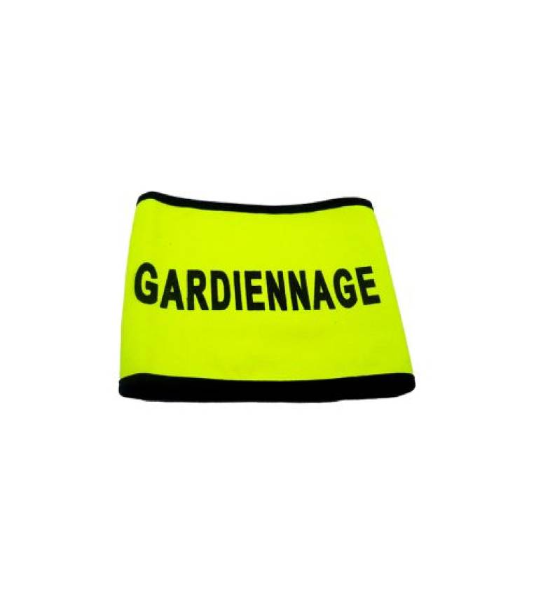 Brassard de  haute visiblité - Gardiennage- jaune  fluorescent