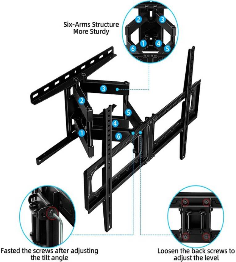 KafabraTv Support mural TV pivotant FLAT PANEL TV BRACKET