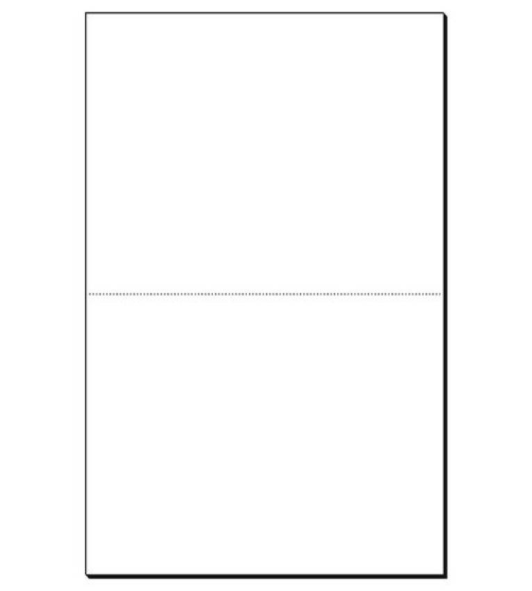 Papier perforé A4 perforé sur A5 (Blanc) pour facturation - 100 feuilles A4