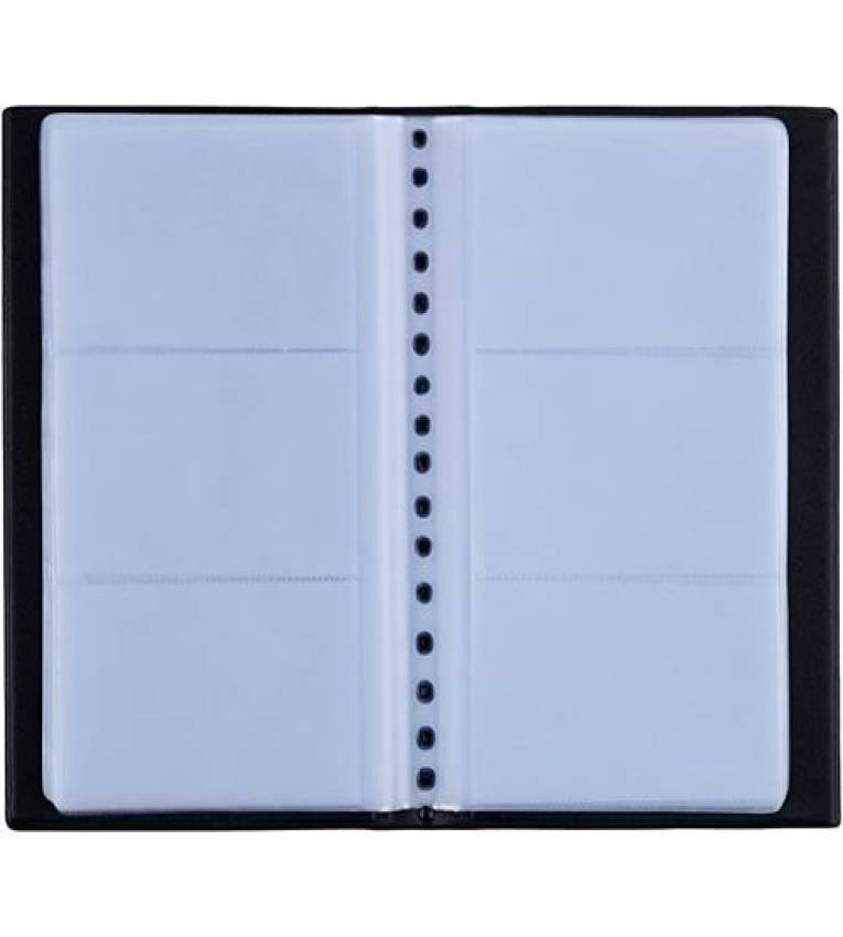 Deli Album et porte de carte de visite maron 180 cartes