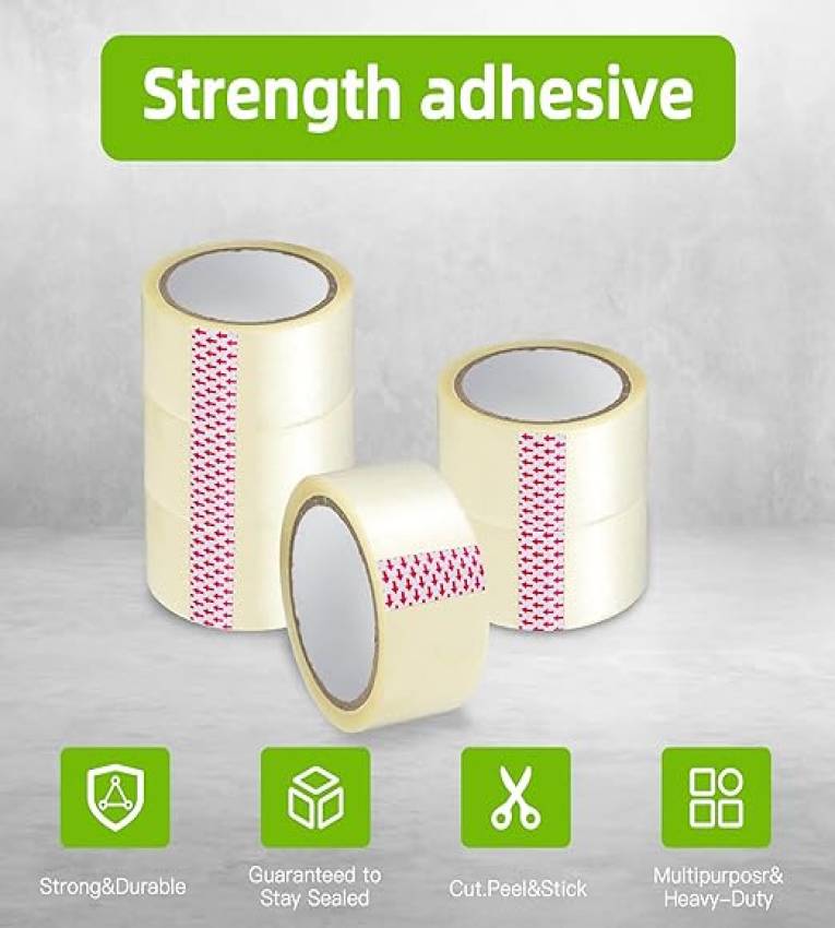 Lot de 6 pcs Rouleaux de scotch 48mm X 100m Adhésif transparent