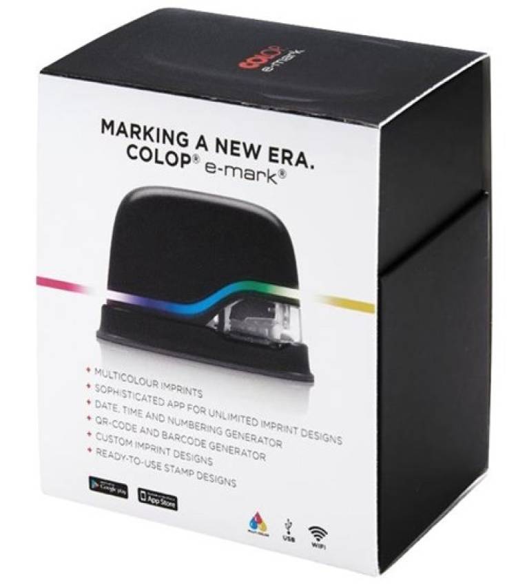 COLOP e-mark 600 dpi Portable Mobile Main Imprimante (600 mAh Li-Ion Batterie/Wi-Fi) Multiple colore Impression
