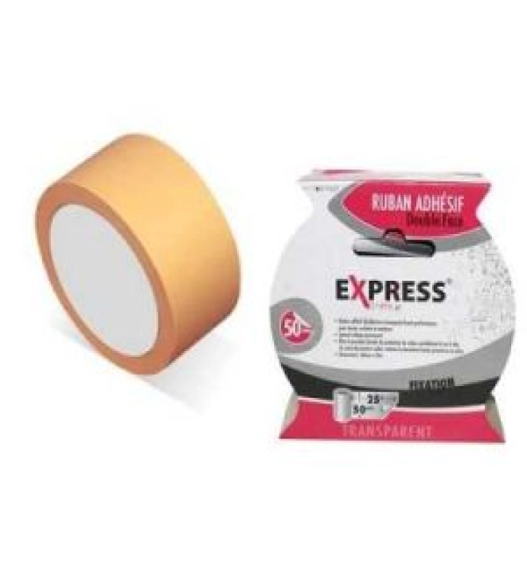 Ruban adhésif double face haute performance, Ruban adhésif double face pour surfaces lisses, Ruban adhésif double face 25mm x 50m