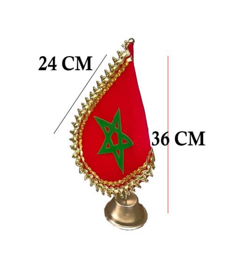 Drapeau maroc en Cuivre pour le bureau