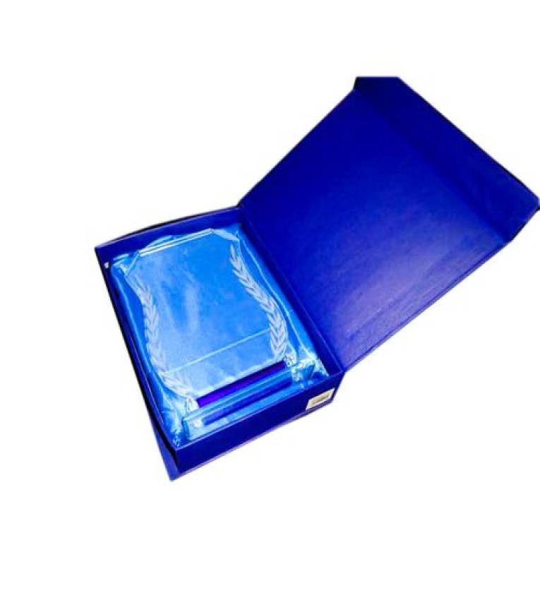 Plaque trophée en verre personnaliosable , Grand Taille