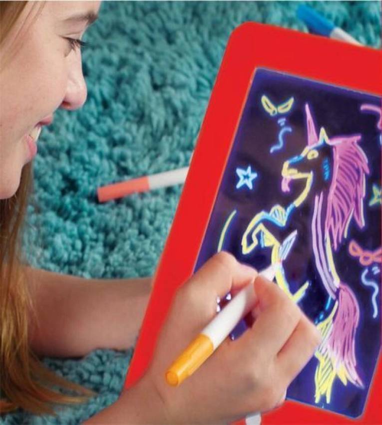 Tableau LCD 10 Tablettes de Dessin + 6 Stylos Tactiles - Jouet Éducatif
