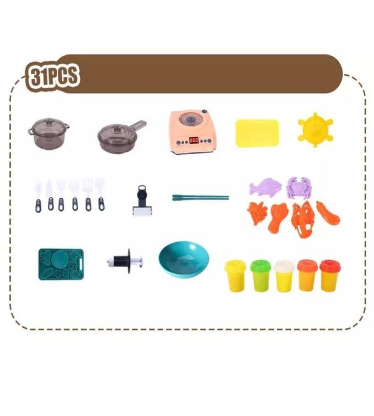 Cuisine de Simulation avec Pâte à Modeler 3D - Jouet Créatif pour Enfants
