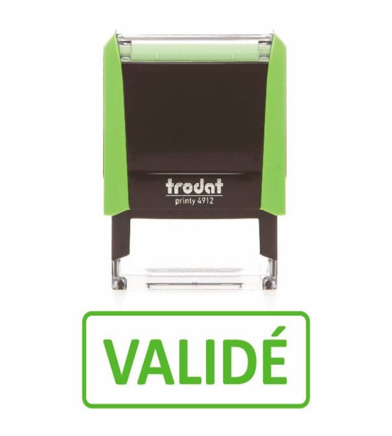 Tampon encreur Professionnel ''VALIDE'' Trodat 4912 , Encre à Séchage Rapide ,Formule Commerciale