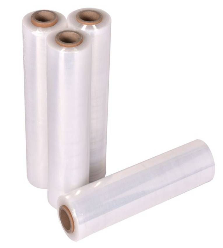 Rouleau de film stretch étirable transparent – 1,5 kg, résistant à l'eau et à la saleté. Idéal pour emballage sécurisé