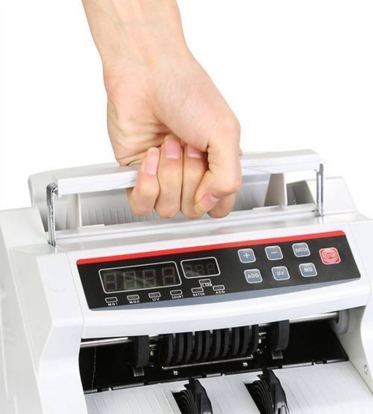 Compteuse de billets avec fonction détection de faux billets UV/MG X0-8201