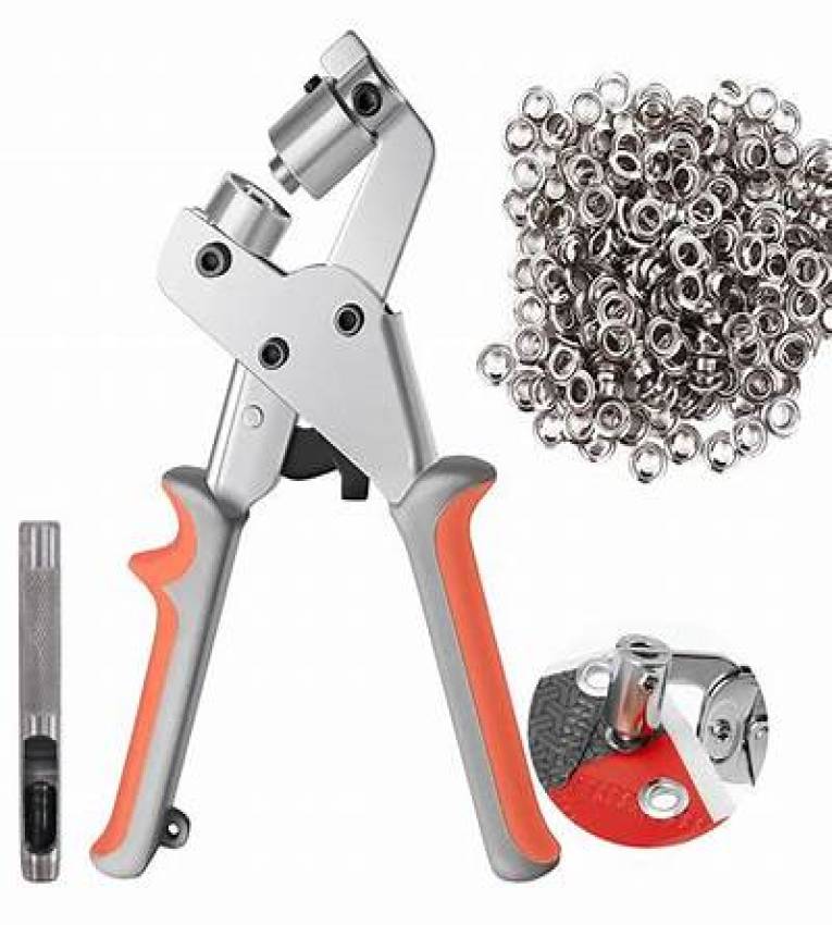 pince à poinçonner, presse à main, perforateur manuel, ensemble de 500 œillets, 3 po, 8 po, 10mm