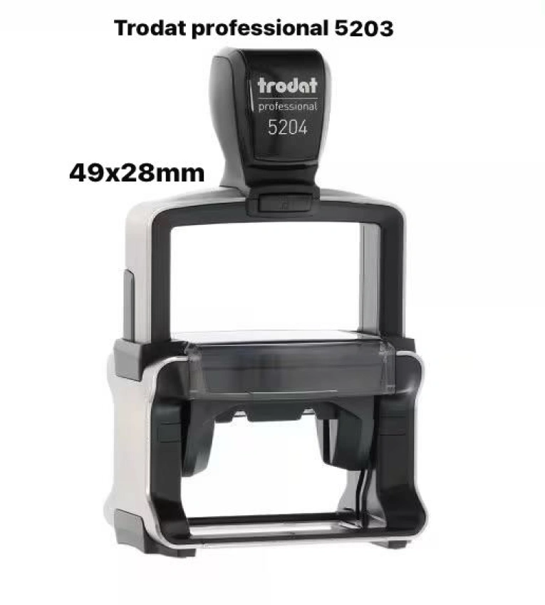 Tampon 49x28mm métallique Trodat Professional 5203, robuste et professionnel, idéal pour entreprises et administrations