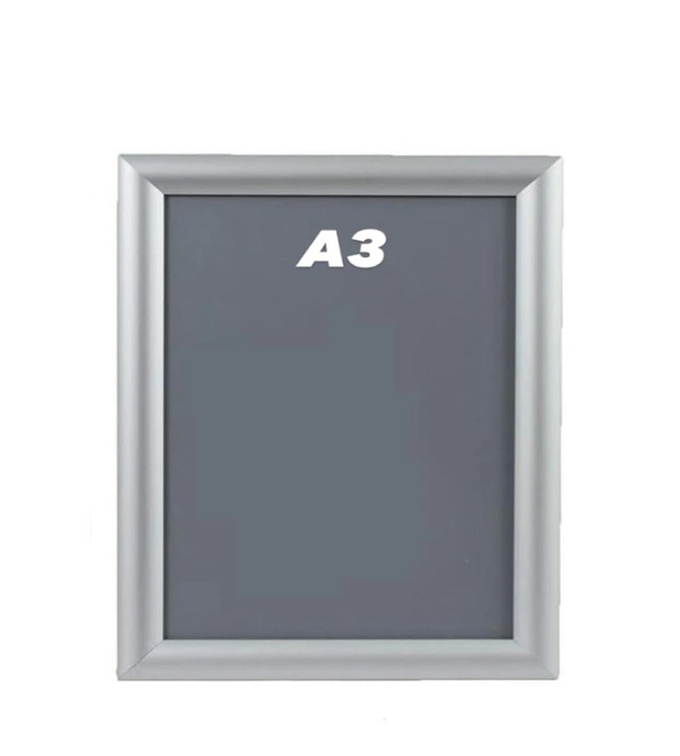 Cadre clic clac en aluminium couleur argent en format A3