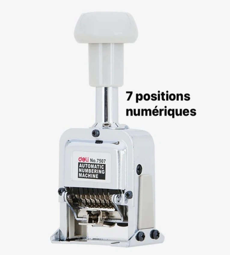 Machine à numéroter Trodat 7507, idéale pour la numérotation séquentielle des documents et factures avec précision et fiabilité.